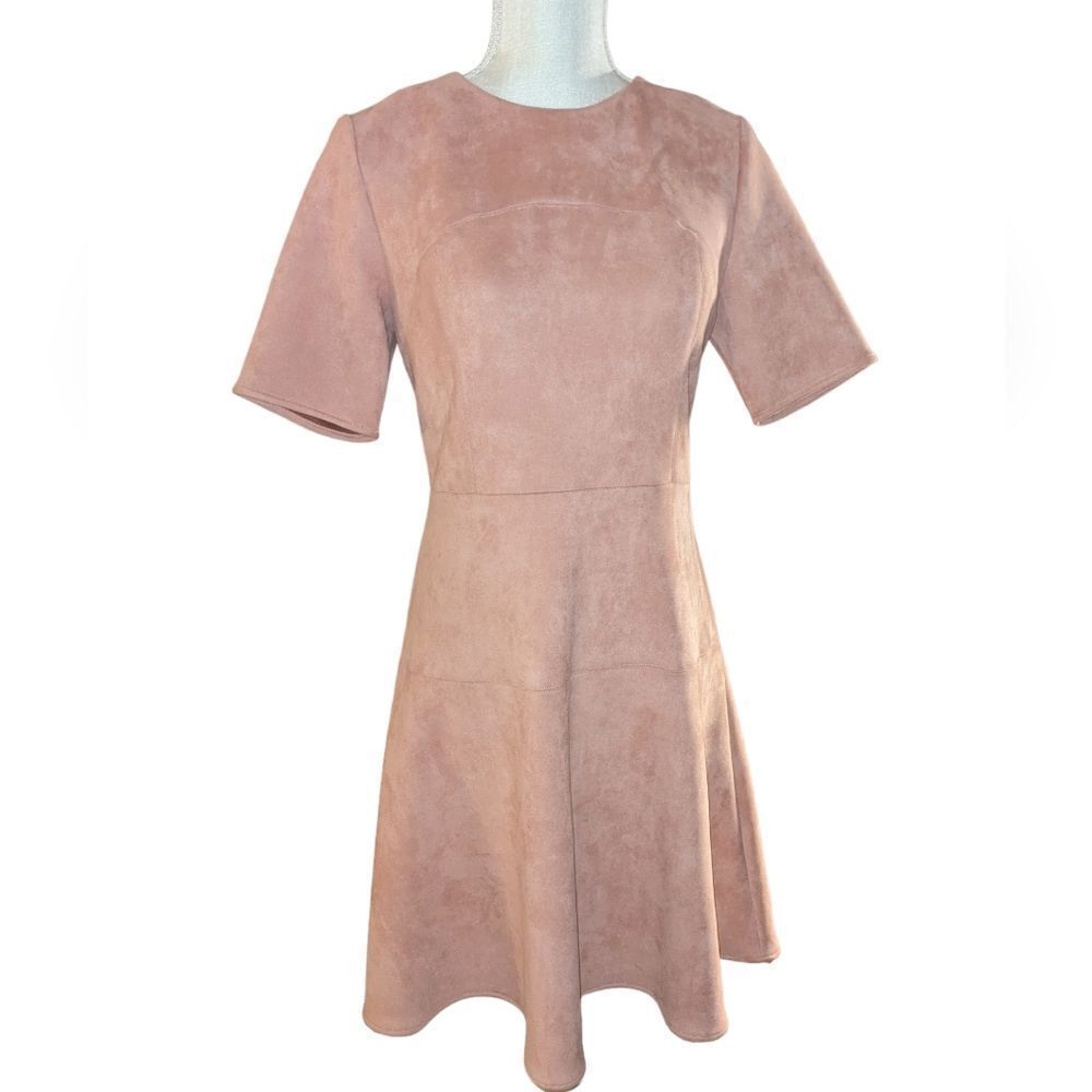 Yumi pink faux suede dress size 6‎